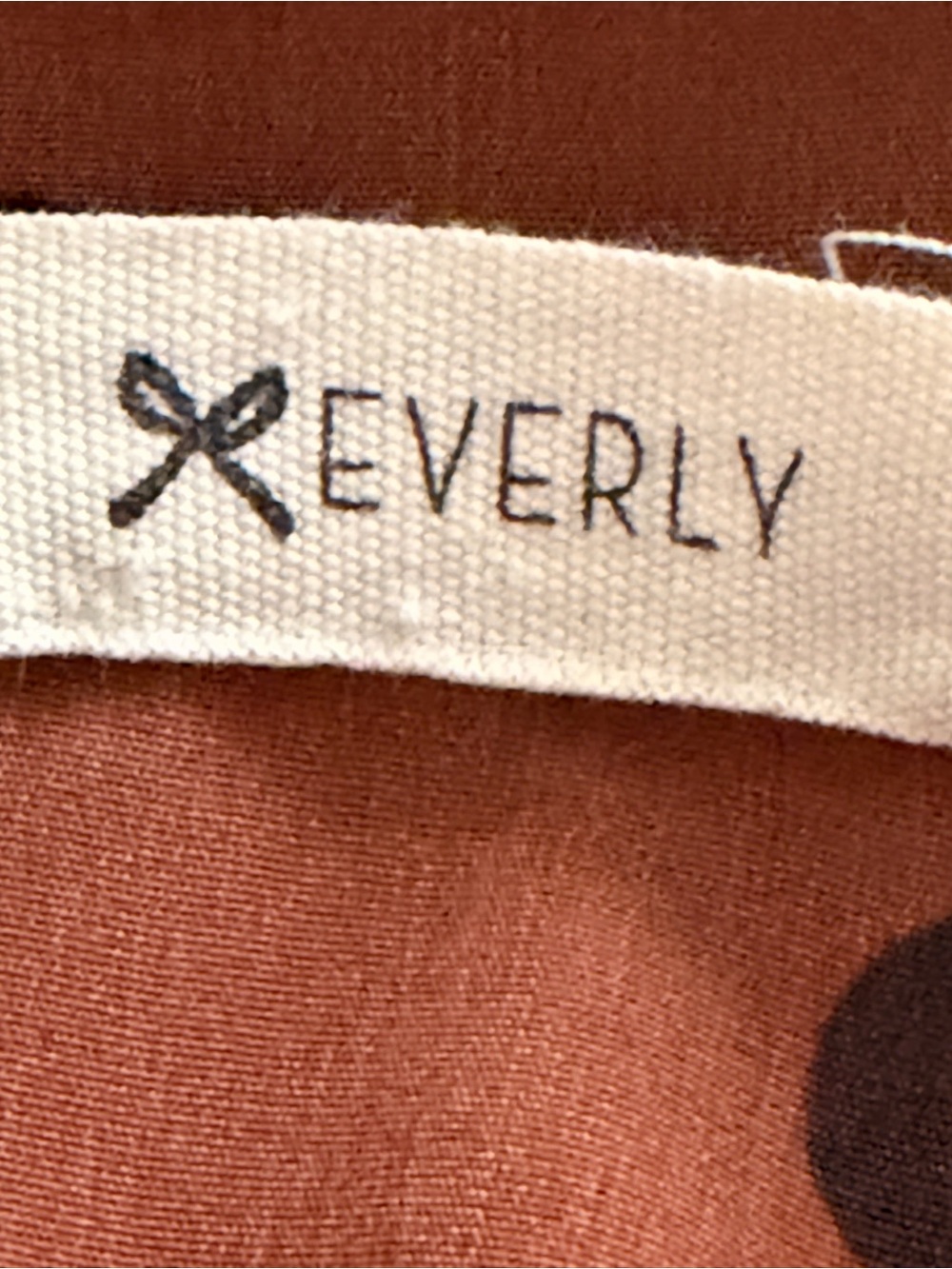 Everly Rust with Black Polka Dot Mini Dress - Picture 3 of 3